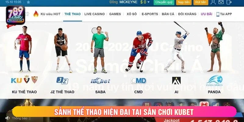 Sảnh thể thao chất lượng tại KUBET 